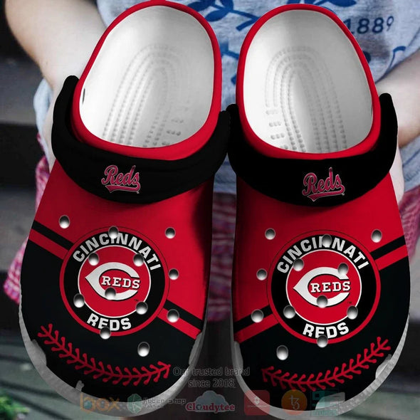 Cincinnati Reds/black Crocs Crocband Shoes