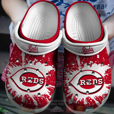 Cincinnati Reds/black Crocs Crocband Shoes