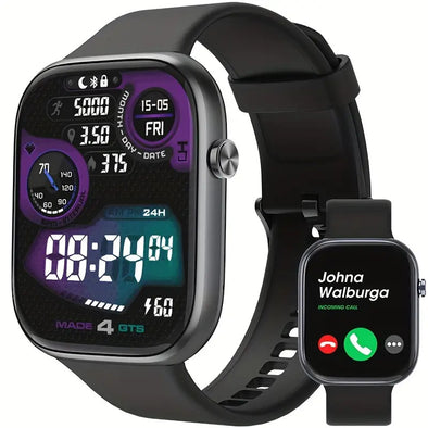 Smart Watch (receive/make Calls), 1.96-Inch Smartwatch Fitness Tracker For Android And IOS Phones, Fitness Watch With Multiple Exercise Modes, Voice Assistant, SMS Notification