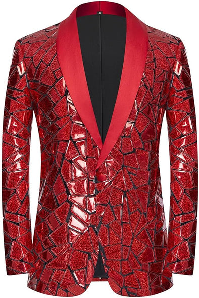 Men's Sequin Blazer - Perfect for Weddings, Parties
