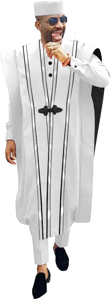 Men Clothing Shirts Pants Tribal Hat Wedding Evening Outfits 4 Pieces