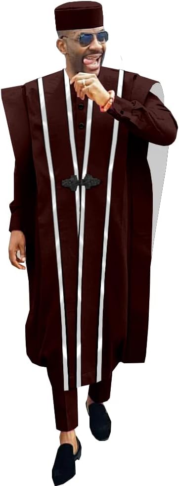 Men Clothing Shirts Pants Tribal Hat Wedding Evening Outfits 4 Pieces