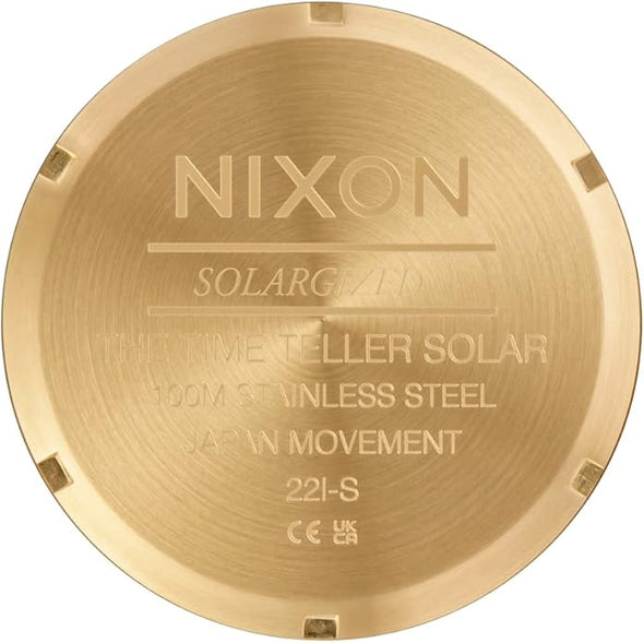 NIXON Time Teller Solar A1369-100m Water Resistant Men's Analog Solar Powered Fashion Watch