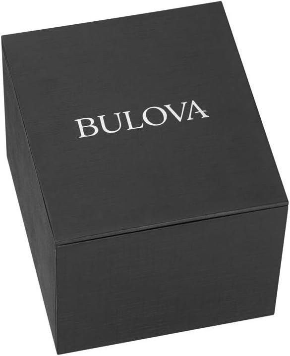 Bulova Men's Precisionist 3-Hand Calendar in Stainless Steel with Black Leather Strap and Black Patterned Dial Style
