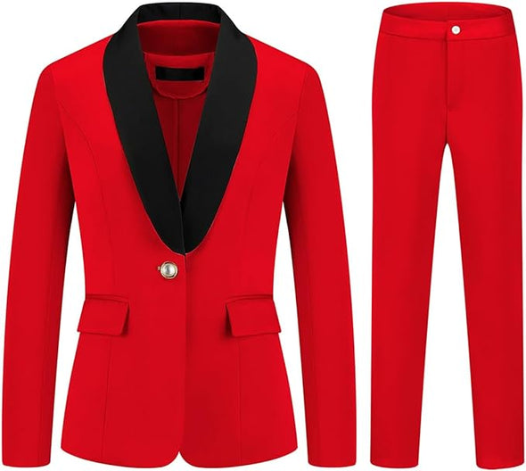 Women's 2 Piece Business Suit Set One Button Solid Color Blazer Trouser Suit 3.7 3.7 out of 5 stars    240 ratings