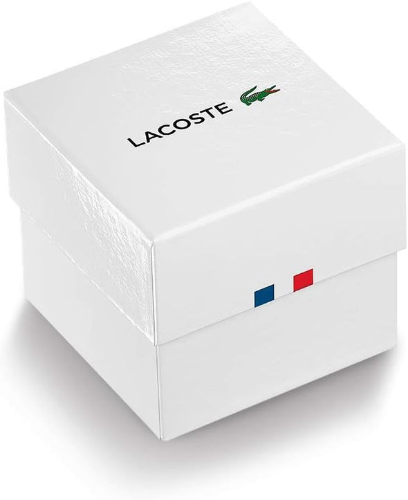 Lacoste Tiebreaker Men's Quartz 2011263 Stainless Steel Case and Silicone Strap Watch, Color