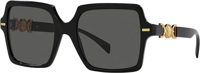 Versace Woman Sunglasses Black Frame, Dark Grey Lenses