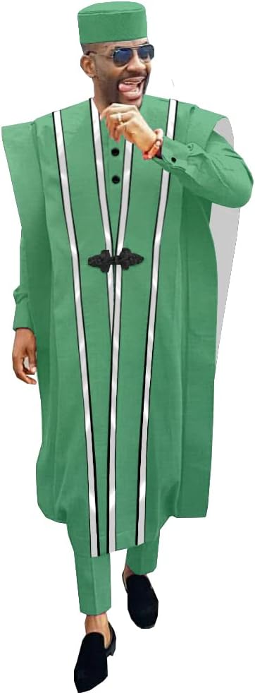 Men Clothing Shirts Pants Tribal Hat Wedding Evening Outfits 4 Pieces