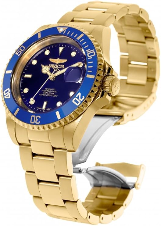 Invicta Men's Pro Diver Analog Display Japanese Automatic Gold Watch