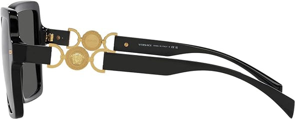 Versace Woman Sunglasses Black Frame, Dark Grey Lenses