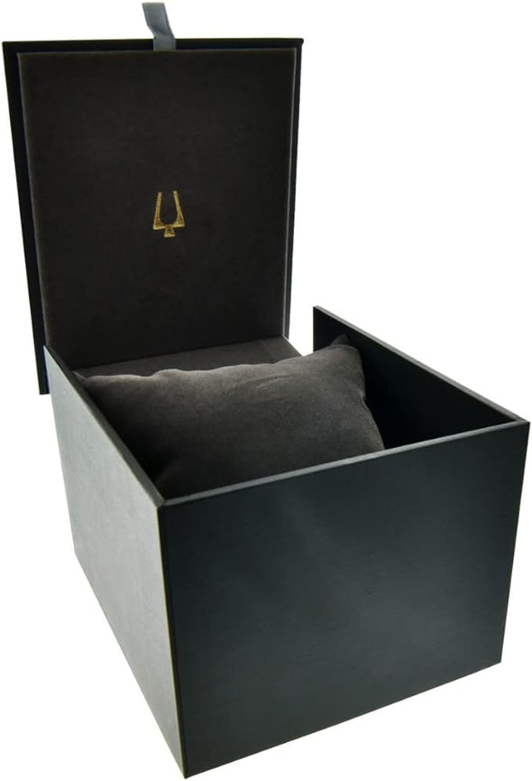 Bulova Men's Wilton Jewel Watch, 60hr Power Reserve, Luminous Hands, Roman Numerals, Domed Sapphire Crystal, 43mm, Blue/Rose Gold