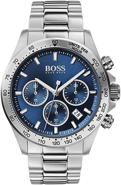 BOSS Men's Quartz Watch with Stainless Steel Strap, Silver