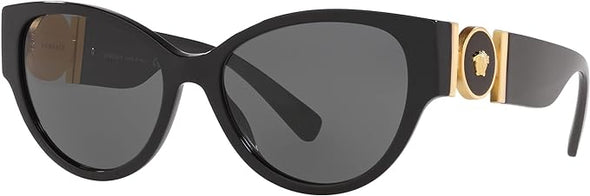 Versace Woman Sunglasses Black Frame, Dark Grey Lenses