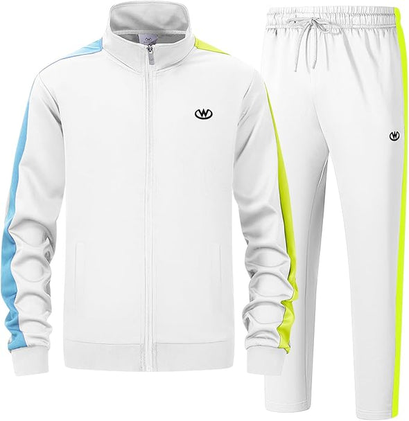 Men's Casual 2 Piece Tracksuit Sets Long Sleeve Full Zip Jacket and Sweatpants Sport Outfits Sweatsuits