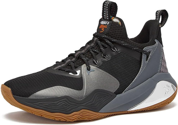 AND1 Attack 3.0 Mens Basketball Shoes Men, Court Sneakers for Men or Women, Sizes 7 to 16 - Black, Blue, Red, Silver, or Green