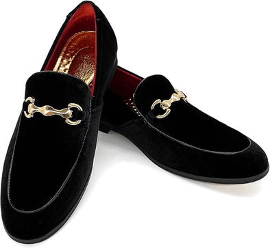 Fashion Velvet Loafer Slip-on Tuxedo Dress Shoes