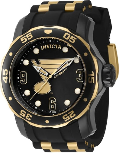 Invicta NHL St. Louis Blues Quartz Black Dial Men's Watch