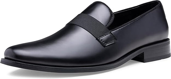 Men's Tuxedo Shoes Black Dress Shoes for Men Business Formal Mens Loafers Slip On