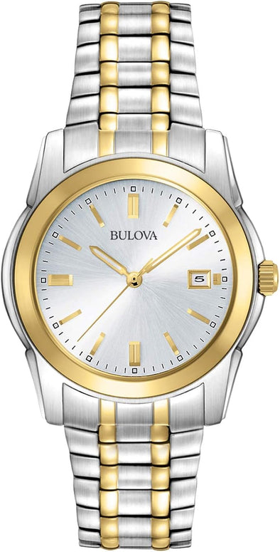 Bulova Men's Classic Two-Tone Stainless Steel 3-Hand Date Quartz Watch