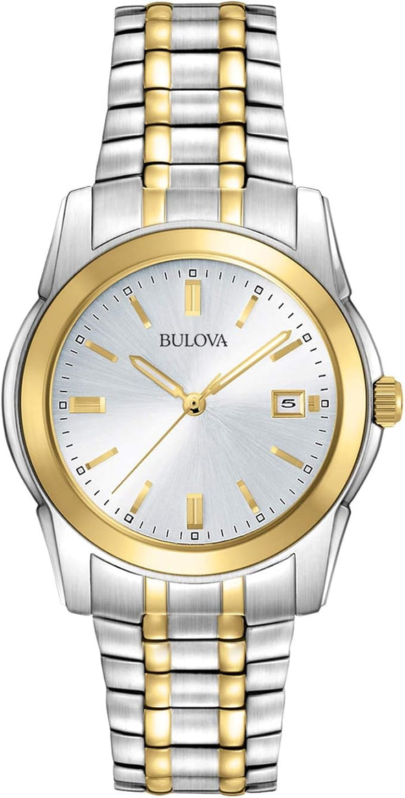 Bulova Men's Classic Two-Tone Stainless Steel 3-Hand Date Quartz Watch