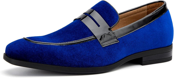 Men's Velvet Loafers fashion Dress Shoes