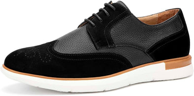 Men's Casual Oxford Dress Shoes Classic Modern Business Lace-up Wingtip Shoes