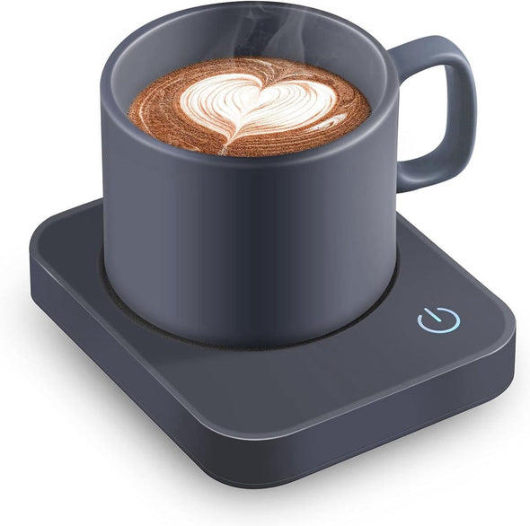 Coffee Mug Warmer for Desk with Auto Shut Off & 3-Temp Settings, Coffee Cup Warmer with Smart Safety Alert Home Office Accessory, Perfect for Coffee, Tea, Milk (No Mug)