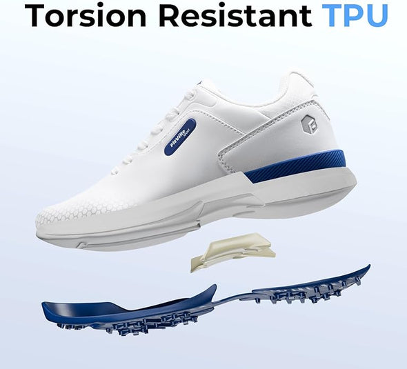 Wide & Extra Wide Mens Golf Shoes Professional Outdoor Waterproof Spiked Golf Shoes for Men