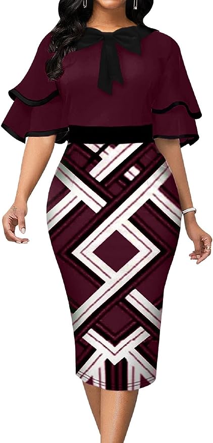 Women Sexy Dress Bodycon Work Dress Elegant Pencil Dress