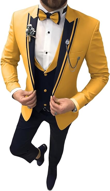 Men 3 Piece Suit Slim Fit Wedding Tuxedos Formal Prom Suits Men Dress Suits with Tie