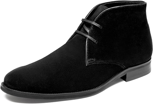 Mens Chelsea Boots Lace-up Chukka Ankle Boot Leather Dress Boots for Men