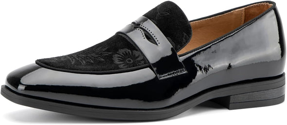 Men's Velvet Loafers fashion Dress Shoes