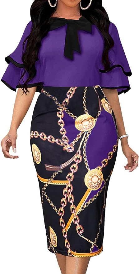 Women Sexy Dress Bodycon Work Dress Elegant Pencil Dress