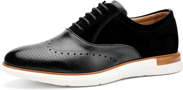 Men's Casual Oxford Dress Shoes Classic Modern Business Lace-up Wingtip Shoes