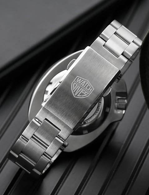 watchdives Automatic Diver Watches for Men, NH35 Movement 6105 Wristwatch 200M Sapphire Crystal Mens Watch with 316L Stainless Steel Bracelet Luminous Watch