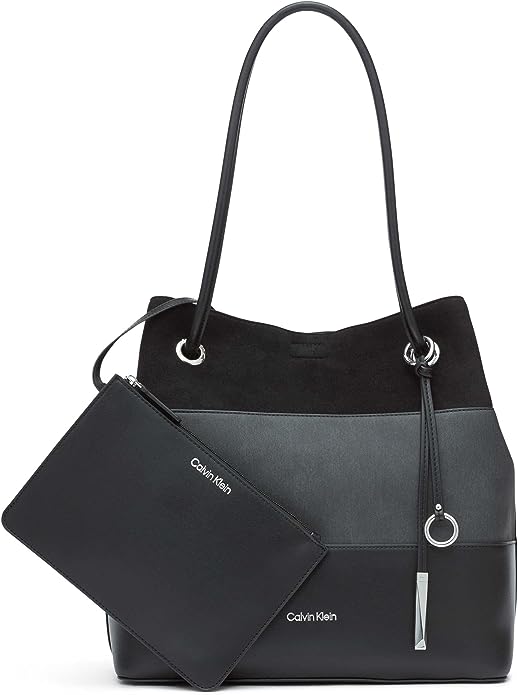 Calvin Klein Gabrianna Bubble Lamb North/South Key Item Tote