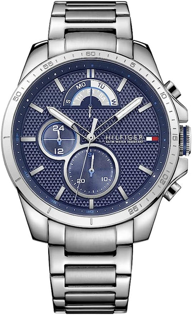 Tommy Hilfiger Men's 1791348 Cool Sport Analog Display Quartz Silver Watch