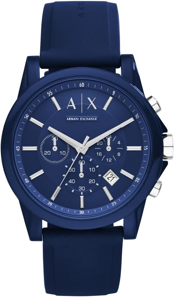 AX Armani Exchange Chronograph Watch for Men with Leather, Stainless Steel Watch