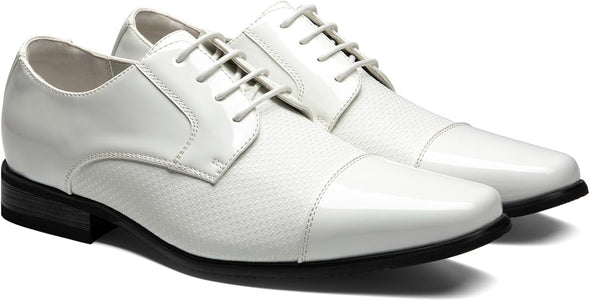 Men's Patent Tuxedo Dress Shoes Classic Lace-up Formal Oxfords