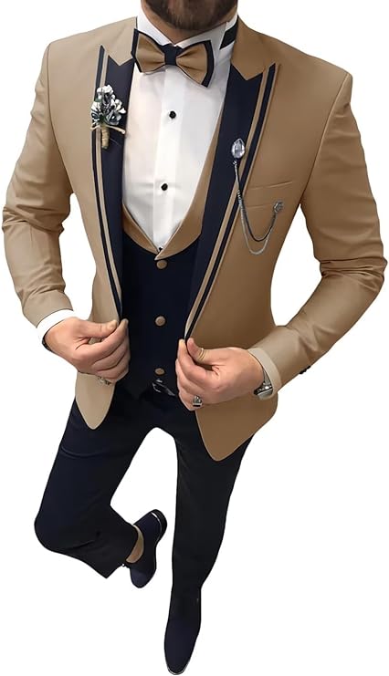 Men 3 Piece Suit Slim Fit Wedding Tuxedos Formal Prom Suits Men Dress Suits with Tie