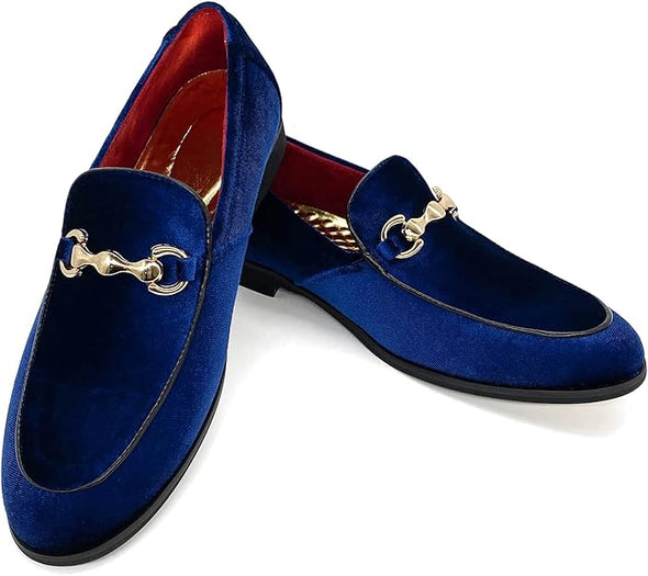 Fashion Velvet Loafer Slip-on Tuxedo Dress Shoes