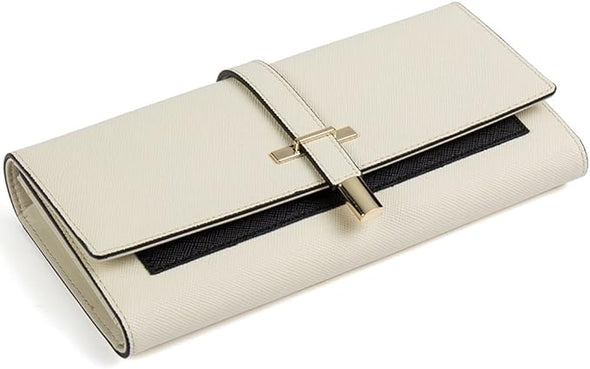 Women Wallet Leather Trifold Large