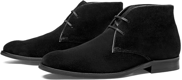 Mens Chelsea Boots Lace-up Chukka Ankle Boot Leather Dress Boots for Men