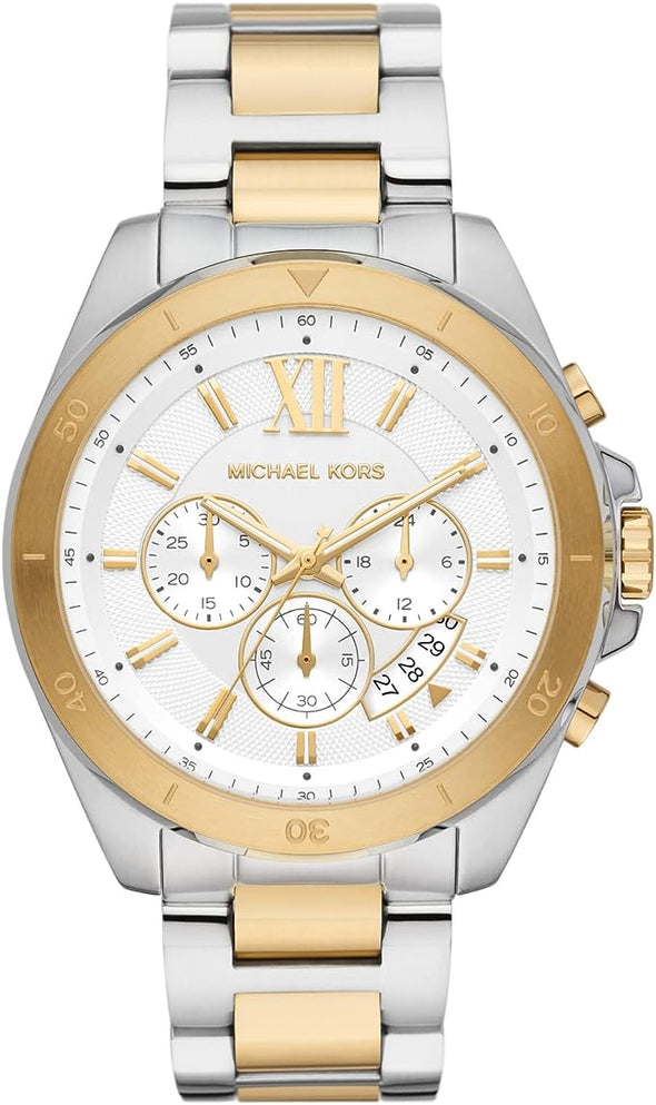 Michael Kors Men's Brecken Quartz Watch with Stainless Steel Strap