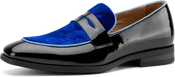 Men's Velvet Loafers fashion Dress Shoes