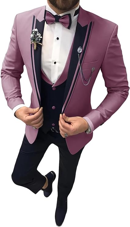 Men 3 Piece Suit Slim Fit Wedding Tuxedos Formal Prom Suits Men Dress Suits with Tie