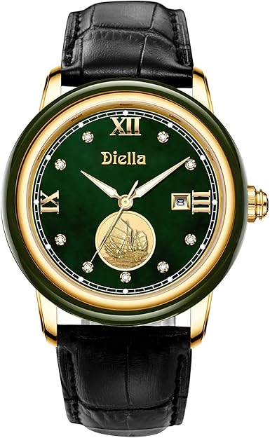 Diella Luxury Watches for Men and Women with Japanese Quartz Movement,Date Luminous, Waterproof