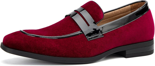 Men's Velvet Loafers fashion Dress Shoes