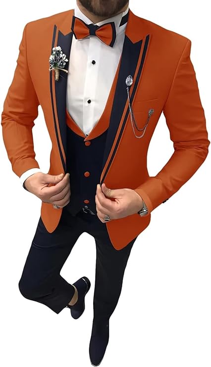Men 3 Piece Suit Slim Fit Wedding Tuxedos Formal Prom Suits Men Dress Suits with Tie