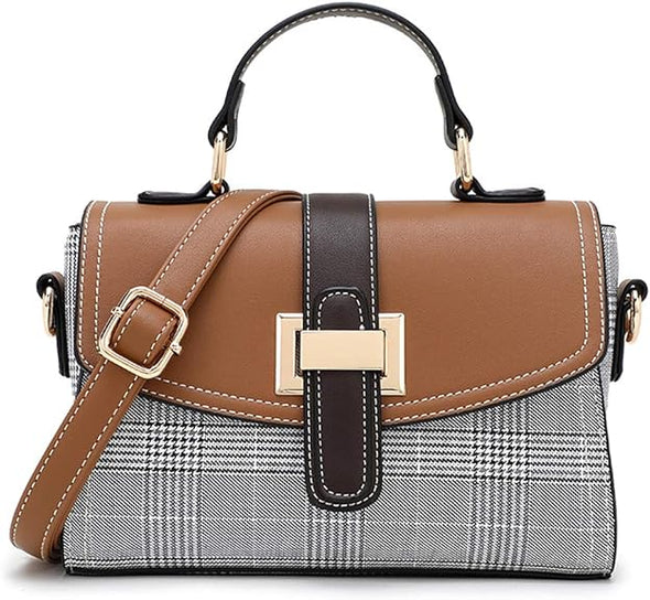 Crossbody Purse for Women Shoulder Bag Leather Waterproof Retro Fashion Handbag Small